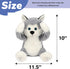 Hopearl Peek A Boo Husky Interactive Plush Dog Toy, Musical Singing Talking Stuffed Animal, Gray, 11.5''.