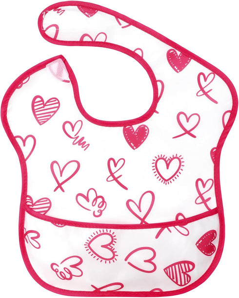 Accmor Baby Bibs for Eating, Waterproof Mess Proof Baby Toddler Bibs, Apron Smock Feeding Bibs for Girls Boys