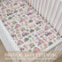 Selgkds 52''x28'' Pink Farm Animals Baby Crib Sheets for Girls Barn Pig Duck Cow Horse Bows Tractors Soft Snug Fitted