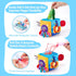 hahaland Baby Tissue Box Toy - Montessori Toys for 6-12 Months, Textured Tails, Cloth Tissues, Crinkle, Squeaky Sounds,