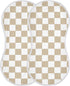J JOYSAY 22''x11'' 4 sizex4 Checkered Plaid Dark Beige Baby Burp Cloths for Boys Girls Large Cotton Layer Baby Must