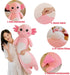 Somao Long Axolotl Plush Pillow, Cute Stuffed Animal Body Plush Toy for Girls Boys (100cm/39.3inch, Pink)