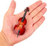 Dselvgvu (3.94"x1.51"x0.91") Wooden Miniature Double Bass with Stand, Bow and Case Mini Musical Instrument Contrabass