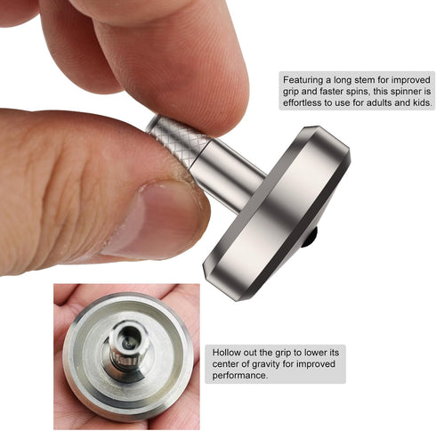 (4-7 DST-821 DjuiinoStar Premium Titanium Spinning Top: Lengthened Stem, Easy to Twirl, Decent Performance Minutes)
