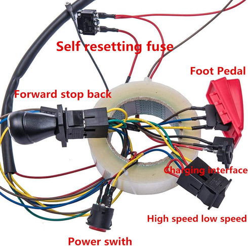 Children Electric Car DIY Accessories, Wires and Gearbox for Self-Made Toy Car Parts