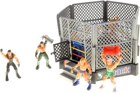 PowerTRC 32 Pcs Wrestling Toys for Kids, Wrestler Play Set with 2 Wrestle Rings Style, 12 Super Wrestlers, Many Realistic Accessories, Toy Figures Cake Topper Birthday Party Decoration Play set Gift