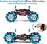 1:12 RC Stunt Car, 2.4GHz 4WD Gesture Sensor Toy, Double Sided Rotating Off Road Vehicle with Lights Music for Boys &