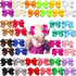 CÉLLOT 40Pcs Boutique Hair Bows Elastic Ties for Kids, Children Rubber Bands Ponytail Holders for Baby Girls Teens