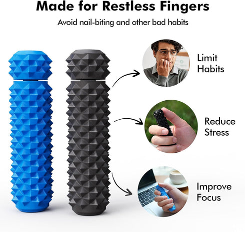 (2 Pack) LESONG Pain Fidget Toys for Adults: Rotating Spiky Grippie for Sensory Input - Pain Stim Fidget Toys