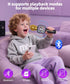 Qnxoat r 2-12 1) Bluetooth Karaoke Microphone Toy for Kids - Mini Portable Speaker with LED Lights, Wireless Pairing