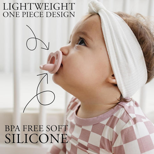 0-36 Pacifier Soft Silicone Months BPA Free Natural Latch Lightweight, Dishwasher Safe for Newborns, Infants, Toddlers