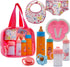 Linkyloop Baby Doll Accessories Magic Bottle Set - 11 Pieces Doll Feeding Pretend
