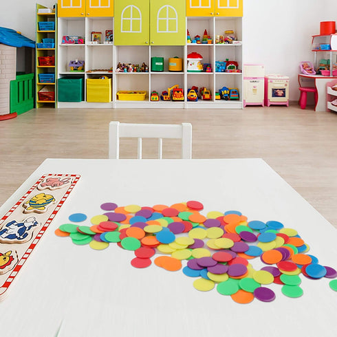 Coopay 900 Pieces Counters Counting Chips - Plastic Markers Mixed Colors for Bingo Chips Game Tokens