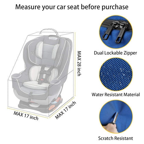 Backpack YOREPEK Car Seat Travel Bag, Padded Car Seats for Air Travel, Heavy Duty Carseat Travel Bag for Airplane