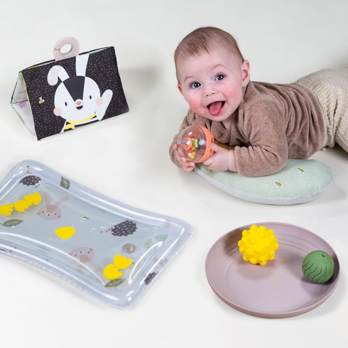 Tummy Set Taf Toys Baby Time Kit - High Contrast Black and White Crinkle Book, Support Pillow, Activity Water Mat
