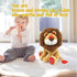 Love Lion Stuffed Animal, King Lion Plush Toy with Heart Shape Mane Tail for Kids Baby Lover Birthday Gift, 13.8“