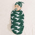 Sets Eagle On Green Background Newborn Swaddle Blankets Hat Soft Baby Receiving Blanket Swaddle Sack for Baby Shower