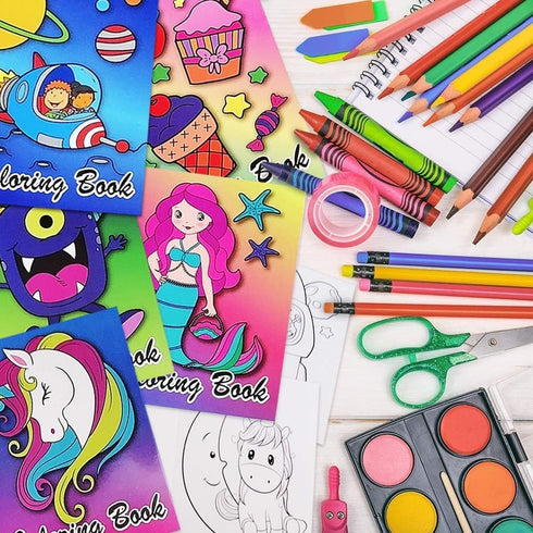 ArtCreativity Mini Coloring Books Bulk - Pack of 20 Small Color Booklets in 5 Designs, Perfect Kids Party Favors