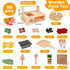 Counter Playset 3+ Wooden Pizza Toy, Wooden Pizza with Bake Oven, Montessori Pretend Play Toys, Play Food