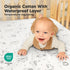 2-Pack 52x28 Waterproof Crib Sheets for Boys, Girls - Fitted Organic Cotton Baby Crib Sheets, Toddler Mattress