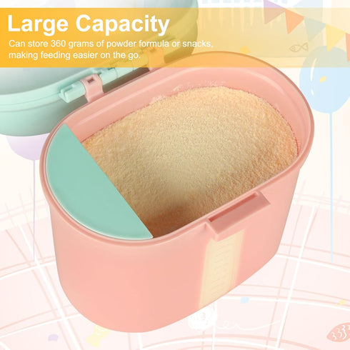 Accmor 12.7oz/360g Baby Formula Dispenser On The Go, Portable Milk Powder Formula Dispenser with Scoop,Formula
