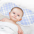decor gift 4 Pack 22x11in Cotton Muslin Burp Cloths Easy Care Blue Checkerboard Baby Rags for Newborns boy and Girl