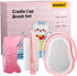 Wishbird 3-in-1 Baby Cradle Cap Brush kit, Soft Baby Brush, Curved Comb &