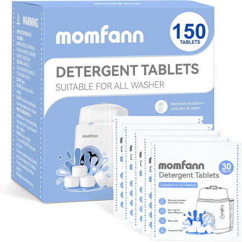 MOMFANN Professional Deep Cleaning Detergent Tablets for All Baby Bottle Washers, Washer