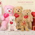 Giant Teddy Bear Stuffed Animal 52" - Big Plush Toy with Heart, I Love You Teddy Bear Gift for Kids