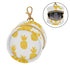 PYBUG Pineapple Round Pacifier Storage Case, Polyester & TPU Lined with Hook Buckle, Pacifier Container Box for Baby