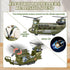 Yiwsnust Set Playset Military Helicopter Toys with Light - Friction Powered Transport Helicopter Toy with Army Tanks