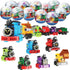 UMEELR Building Blocks - 12PCS Train Toys Surprise Eggs Sets, Easter Egg Train Building Blocks for Kids 2+