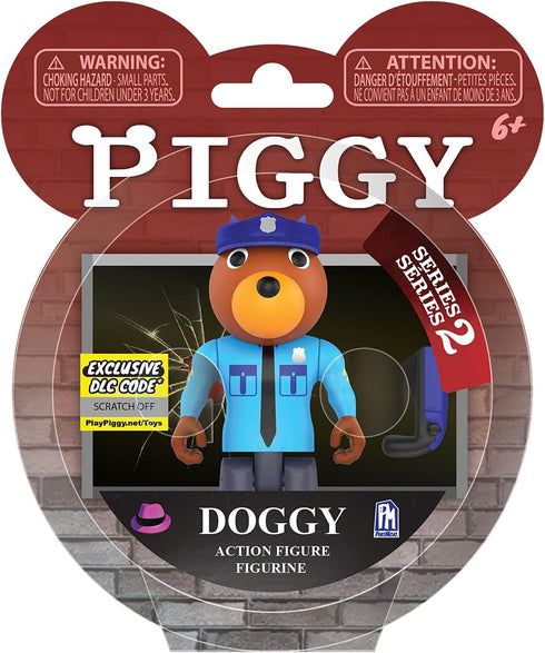 PIGGY - Officer Doggy Series 2, 3.5" Action Figure (Includes DLC Items)