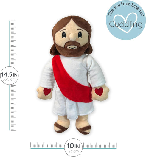 Cozy Jesus - Microwavable & Weighted Plush Stuffed Animal - Heated Plushie for Warmth - Cute, Soft, Toy for Adults
