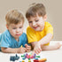 MIKNEKE 162 Wooden Loose Parts Sensory Bin Filler Toys - Mandala Rainbow Stacker Open Ended Educational Toys