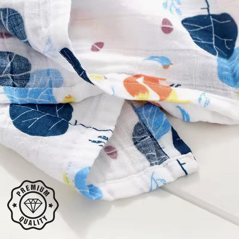NOOVIA 2-Pack 43x47 inch, Muslin Swaddle Blankets, Baby Swaddles for Girls and Boys, Newborn Receiving Blankets, Bamboo