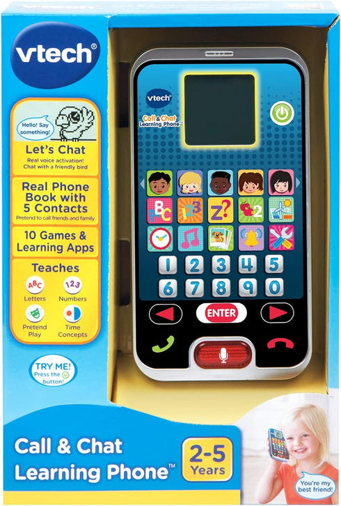 VTech Learning Phone - Call and Chat Toy for Kids in Black
