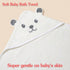 2 Pack Baby Towels with Hood and 5 Baby Washcloths, Ultra Absorbent Cotton Bath Towel Set for Newborn Unisex, 31.5x31.5