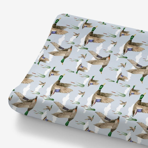 Duck Hunting Mallard Hunter Changing Pad Cover for Baby Boys, Soft Stretchy Diaper Change Table Sheets, 32"/34" x 16"
