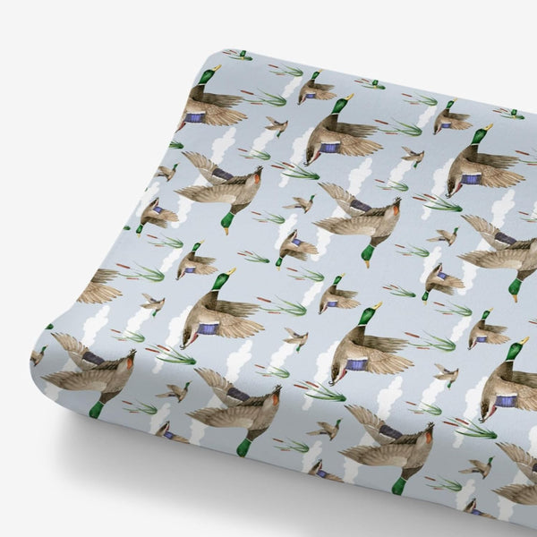 Duck Hunting Mallard Hunter Changing Pad Cover for Baby Boys, Soft Stretchy Diaper Change Table Sheets, 32"/34" x 16"