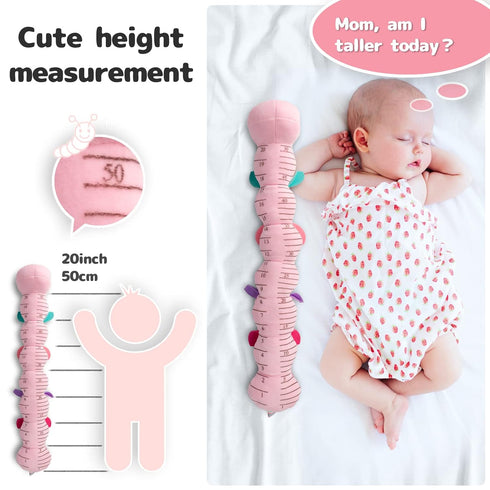 Sumobaby Infant Musical Stuffed Animal - Soft Toys with Multi-Sensory Crinkle, Rattle, Textures for Tummy Time, Pink