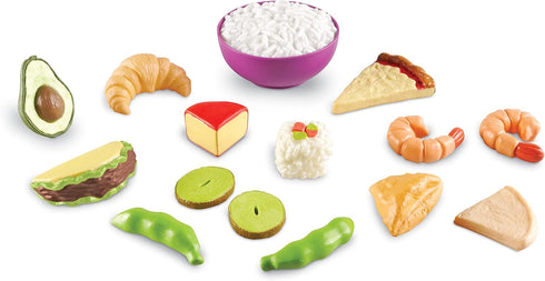 Set Learning Resources New Sprouts Multicultural Play Food - Toddler Groceries Toys, Imaginative Play, Language