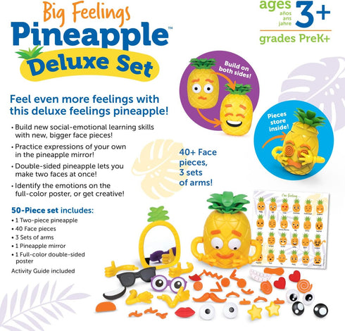 Set Learning Resources Big Feelings Pineapple Deluxe - Fine Motor Toys, Social Emotional Skills Regulation Tools