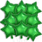 KALOR 18 Inch Green Star Mylar Balloons, 10 Pcs Star Shape Foil Helium Balloons for Wedding, Baby Shower, Birthday Party