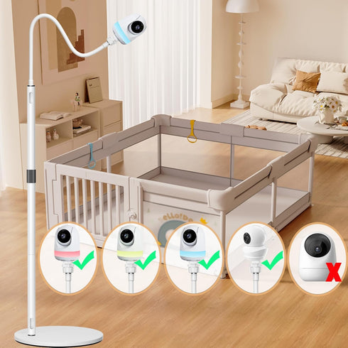 Derebir HDS2 Upgraded Baby Monitor Floor Stand Holder Mount Compactible with Babysense / Max View and Pro/Prisma Baby