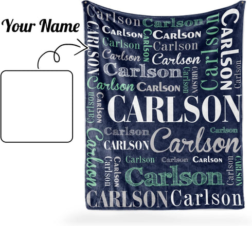 40" 50" Ship Next Day, Personalized Baby Blankets for Baby Boys Girls, Kids Custom Name Blanket for Newborn Toddler