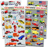 Crenstone Pack 160 Cars and Trucks Stickers Party Supplies Toddler - Over Stickers for Toddler Boys and Girls (Cars