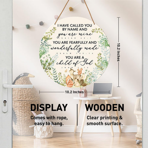 HSNBT Christian Nursery Wall Decor, Nursery Scripture Wall Decor for Newborn Baby Boy Girl Kids Bedroom Toddler Room