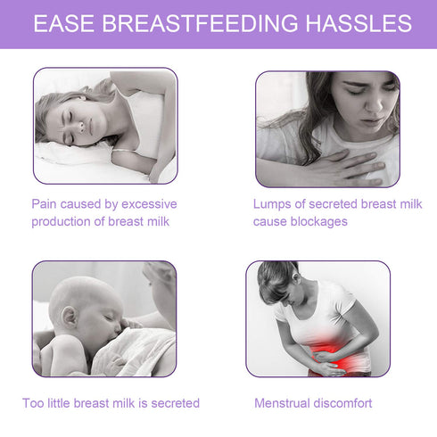 Breast Therapy Pads, Hot Cold Gel Pads for Breastfeeding, Nursing Pain Relief for Mastitis, Engorgement, Microwavable