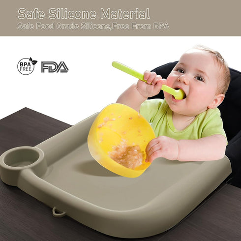 Upgraded Silicone Baby Dining Tray Compatible with Inglesina Fast Table Chair & Hook-On High Chairs, BPA-Free
